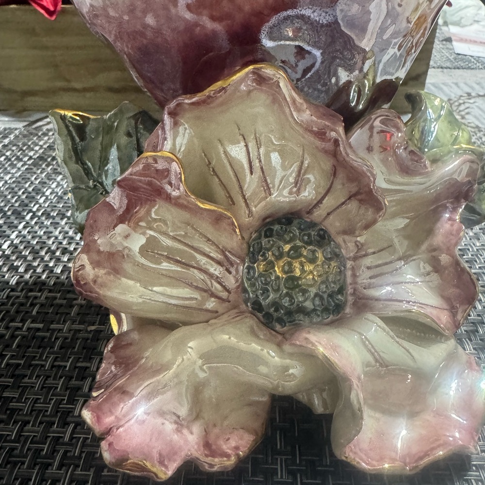 Elegant Ceramic Vase Vintage Blue sky flower vase By Heather Goldminc Clayworks. - Picture 3 of 12